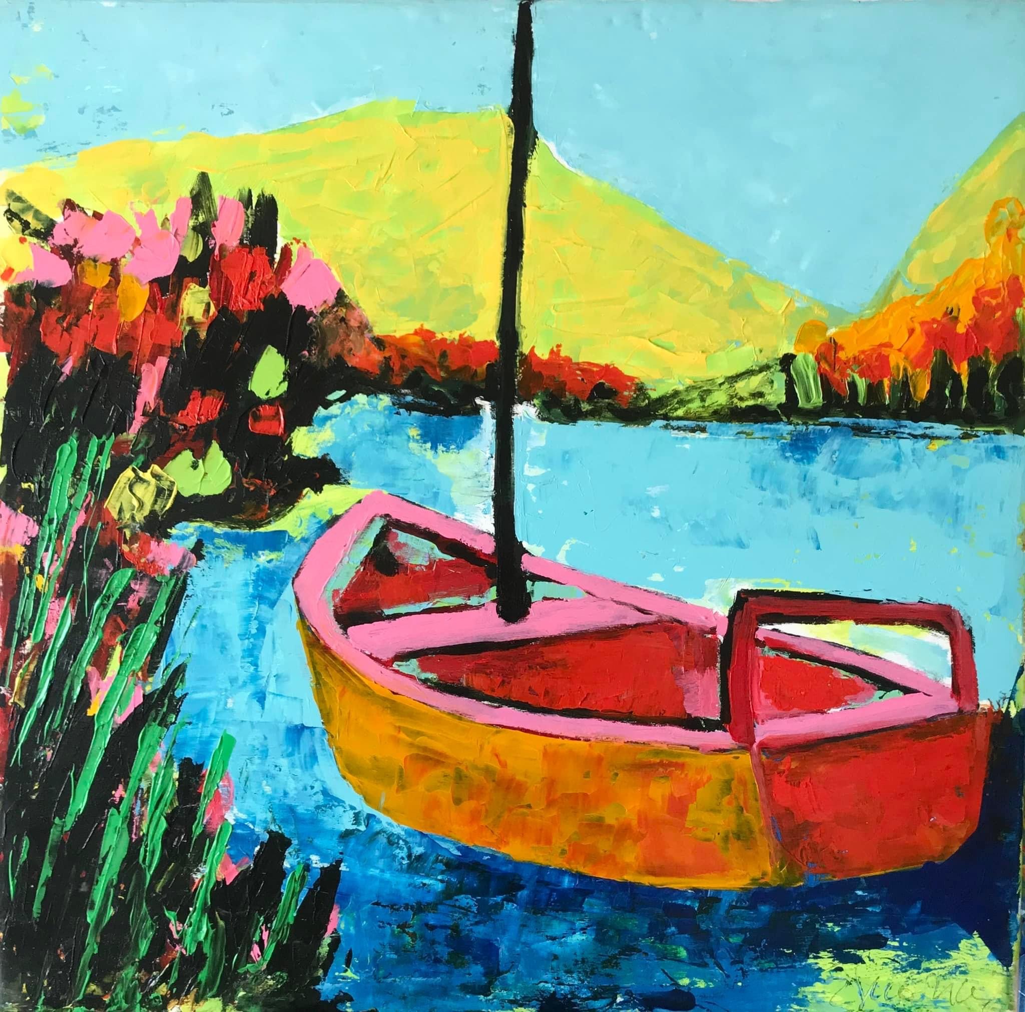 Quadro del pittore Eugenio Guarini - 2326 Barca solitaria