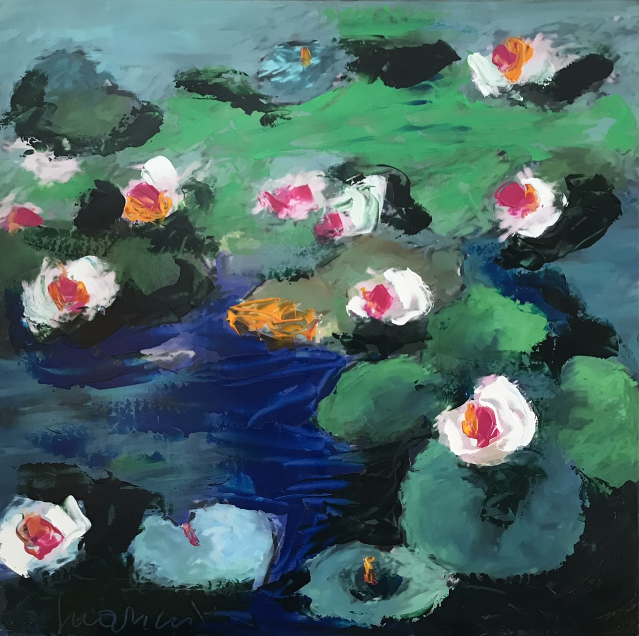 Quadro del pittore Eugenio Guarini - 2074 Ninfee Monet