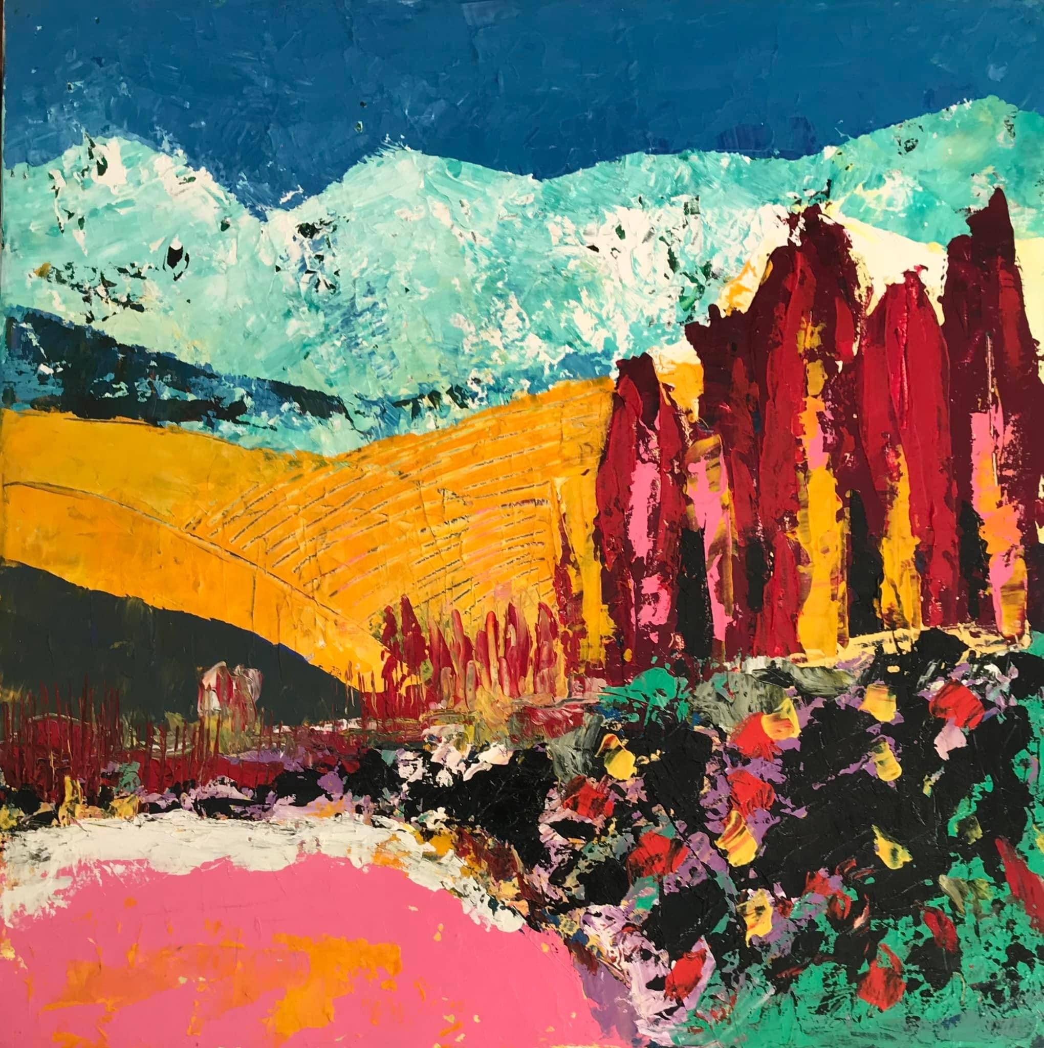 Quadro del pittore Eugenio Guarini - 2182 Quel laghetto di  montagna