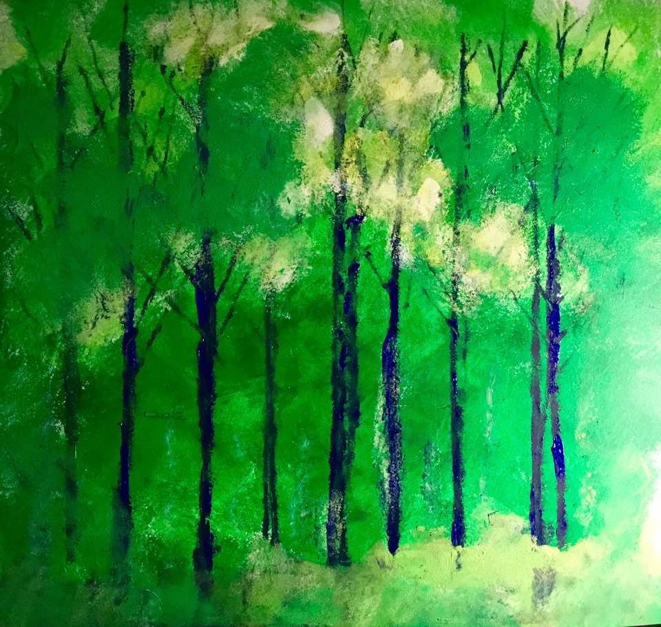 Quadro del pittore Eugenio Guarini - 2238 Umidità nel bosco